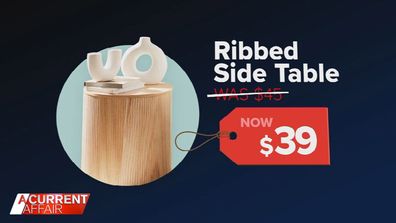KKmart have done a price drop on their ribbed side table.