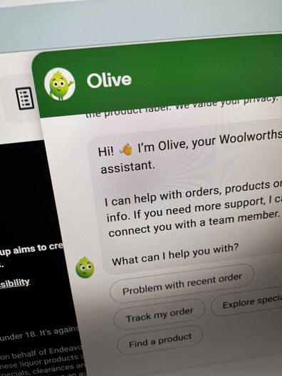 Woolworths ai assistant olive