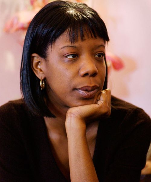 Marcy Borders, survivor of the September 11 attack on the World Trade Center, during an interview in her apartment in 2002 in Bayonne, New Jersey. (AFP)