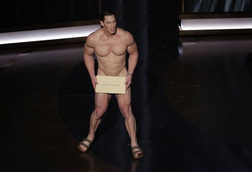 John Cena presented the award for best costume design during a skit with host Jimmy Kimmel.