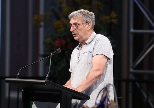 Tony Hakin spoke about his daughter at the memorial in Melbourne today. (AAP)