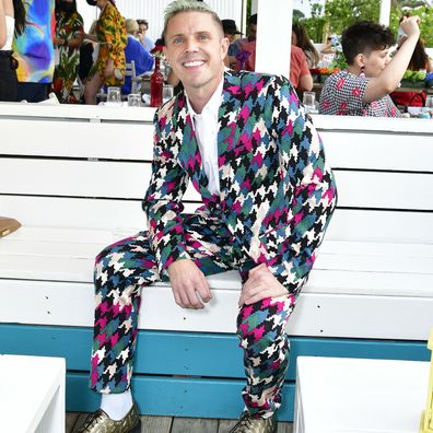Jake Shears attends the Cool Cat x Surf Lodge Pride Celebration With Jake Shears (Scissor Sisters) at The Surf Lodge on June 24, 2021 in Montauk, New York 