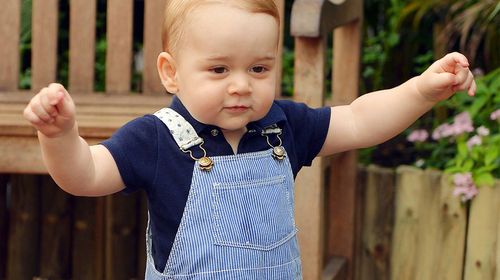 Here he is - the future king of England takes his first steps to mark his first birthday. (All images Getty)