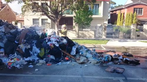 Rubbish dumped in Strathfield. (9NEWS)
