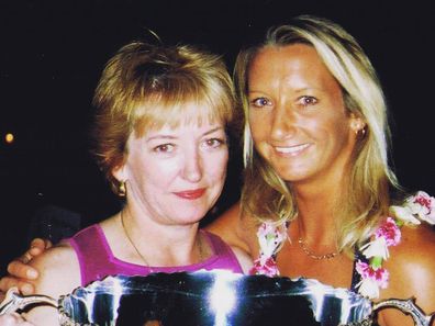 Layne Beachley with her biological mother Tina Gardner after they reconnected when Layne was 27.