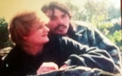 Charlene Holder pictured with Mark in Coffs Harbour, 1983, before he vanished.