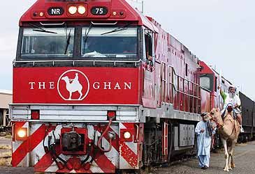 Which of the following cities does The Ghan travel through?