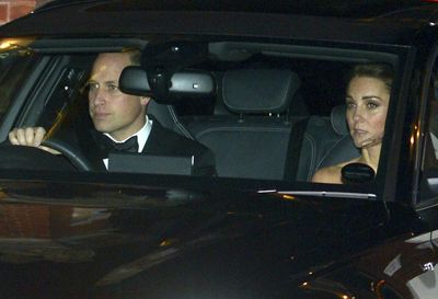 The Duke and Duchess of Cambridge arrive for Prince Charles' 70th