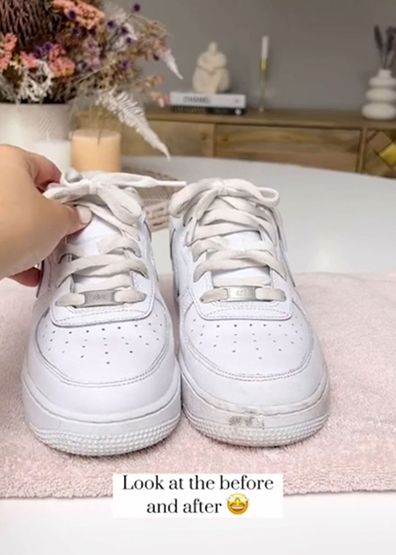 TikToker shares easy hack for cleaning white sneakers in minutes