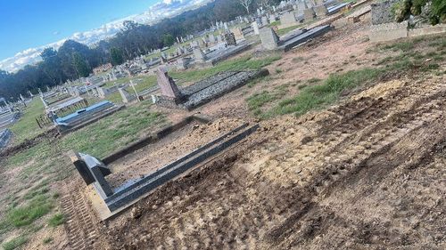 Brett Dawson said dirt left strewn over a neighbouring grave was another sign of disrespect. 