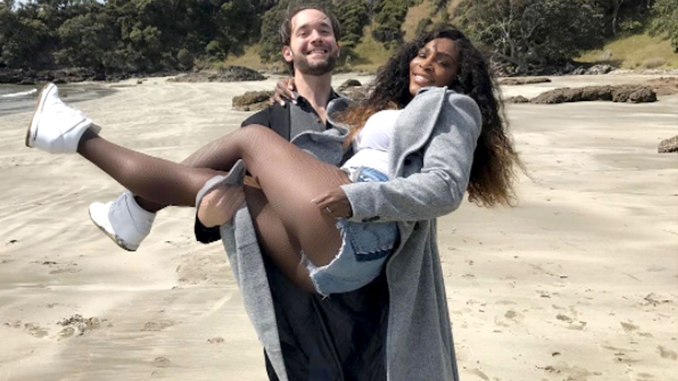 Serena Williams with her fiance Alexis Ohanian. (Instagram)
