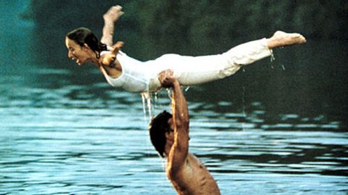 Patrick Swayze and Jennifer Grey in an iconic scene from the 1987 hit Dirty Dancing.