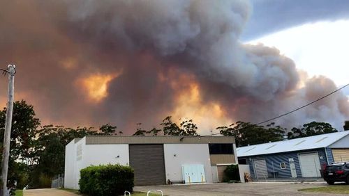 A bushfire in the NSW Bega Valley, near Bermagui, October 3 2023.
