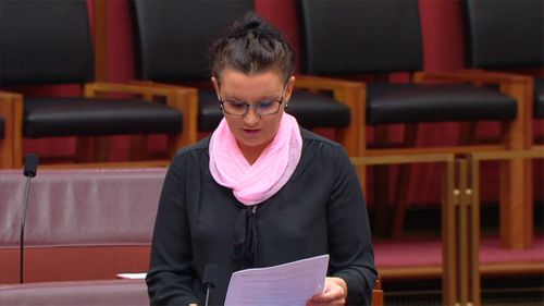Ms Lambie will sit in the Senate as an independent. (9NEWS)