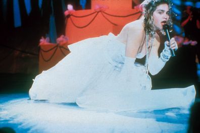 Madonna performing during the 1984 MTV Video Music Awards at Radio City Music Hall, New York City, September 14th, 1984. Photo by Frank Micelotta/Getty Images.