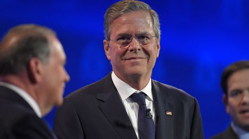 Former Florida governor Jeb Bush in yesterday's debate. (AAP)