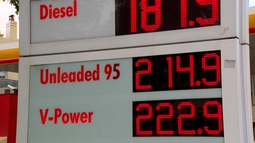 Petrol prices reach record highs in Sydney.