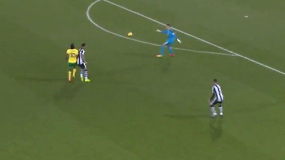 Swing and a miss for Newcastle goalkeeper