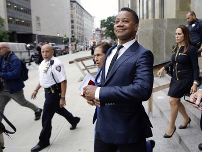 In this June 13, 2019 file photo, Cuba Gooding Jr. leaves criminal court in New York. U.S. 