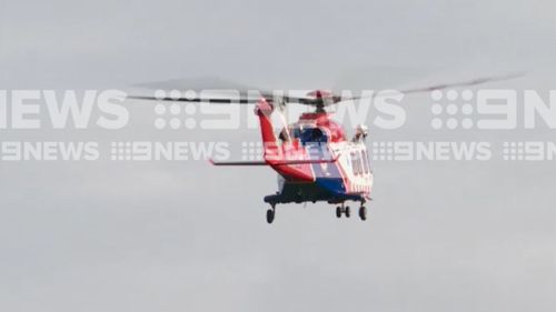 The man was flown to the Alfred Hospital, about 90 minutes drive from the festival. (9NEWS)