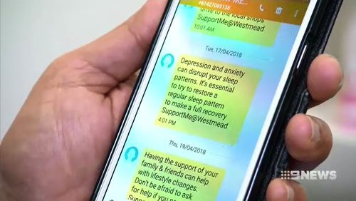 The 'Text Me' alert trial helps heart attack sufferers maintain a healthy lifestyle and keep up with treatment after leaving hospital. Picture: 9NEWS.