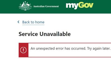 The myGov website is down.