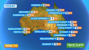 National weather forecast for Monday, May 4