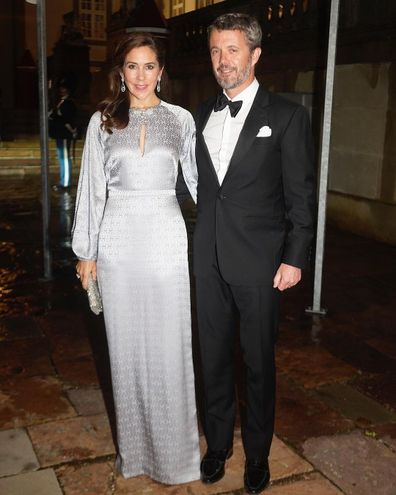 Princess Mary and Crown Prince Frederik of Denmark attend Her Majesty the Queen's Ministerial Dinner at Fredensborg Castle in November 2021