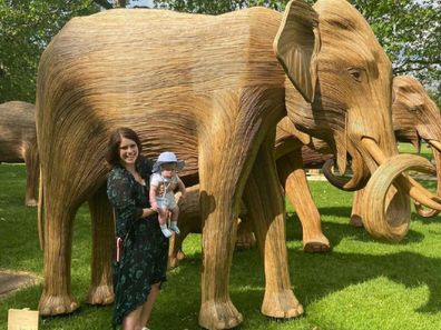 Princess Eugenie with son August