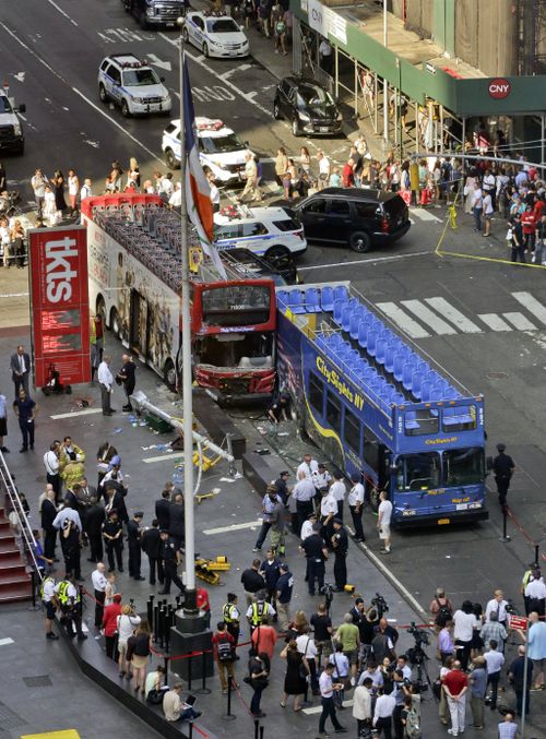 The accident occurred at the intersection of West 47th Street and Seventh Avenue. (AAP)