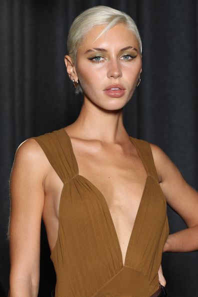 Iris Law attends the Saint Laurent Womenswear Spring-Summer 2025 show as part of Paris Fashion Week on September 24, 2024 in Paris, France. 