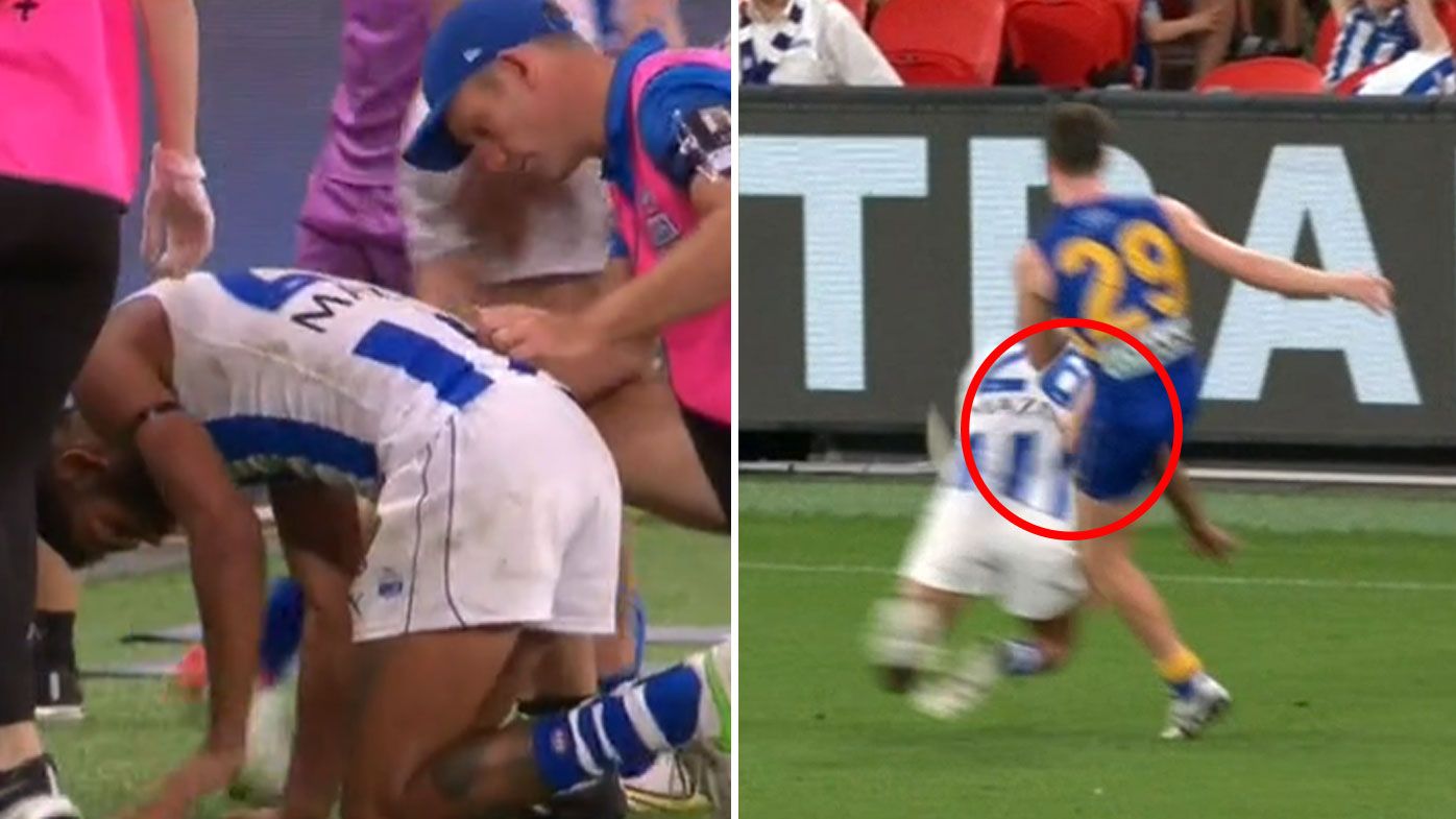 Tarryn Thomas set to miss up to two months after copping brutal kick during spoil attempt