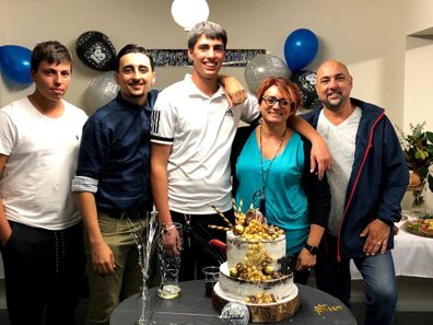 Patrizia and Rob Cassaniti with their children (from left) Michael, Adriano and Christopher. 