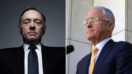 Prime Minister Malcolm Turnbull finds a new admirer in ‘House of Cards’ scheming President Frank Underwood