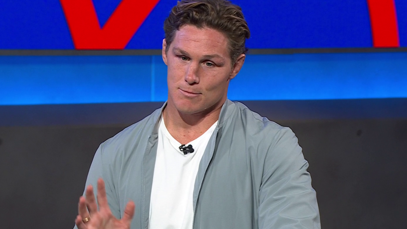 Michael Hooper joined Stan Sport for its coverage of the Rugby World Cup in 2023. 