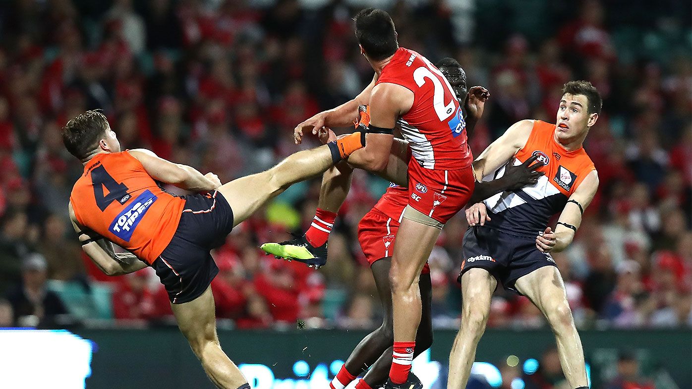 Kane Cornes defends GWS Giants star Toby Greene's controversial marking technique