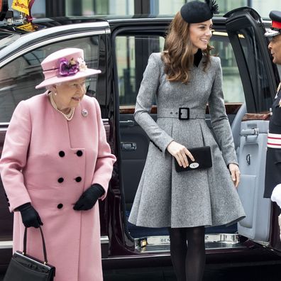 Queen Elizabeth and Kate Middleton share a blanket