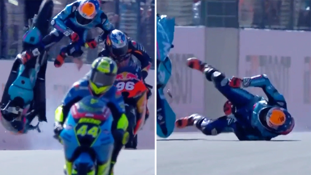 Aussie injured in 'absolutely horrendous' finish line crash at Portuguese Grand Prix