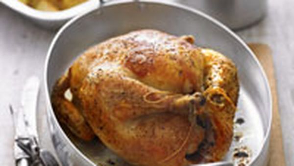 Roast chicken with stuffing