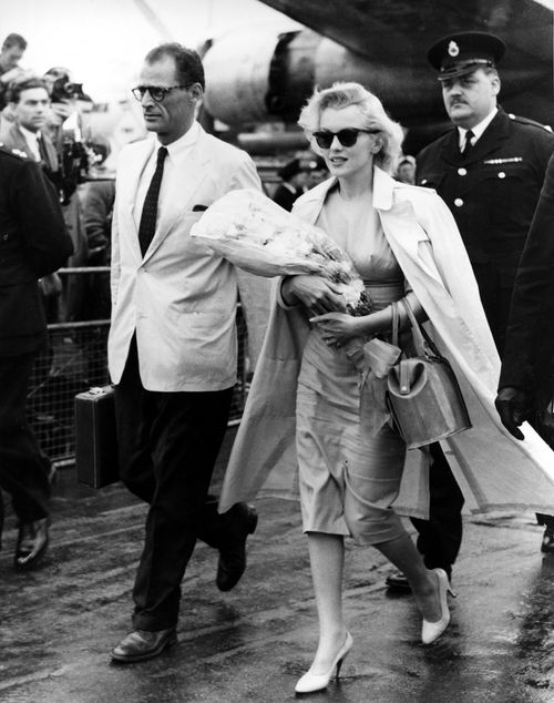 Marilyn Monroe drove the car to her wedding with playwright Arthur Miller.