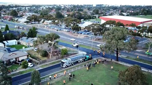 Rayfield Avenue in Melbourne is Australia’s first road utilising a combination of soft plastics and glass. (Supplied)