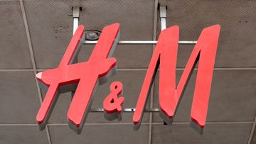 MADRID, SPAIN - 2023/10/24: Swedish multinational clothing design retail company Hennes &amp; Mauritz, H&amp;M logo in Madrid. (Photo by Xavi Lopez/SOPA Images/LightRocket via Getty Images)