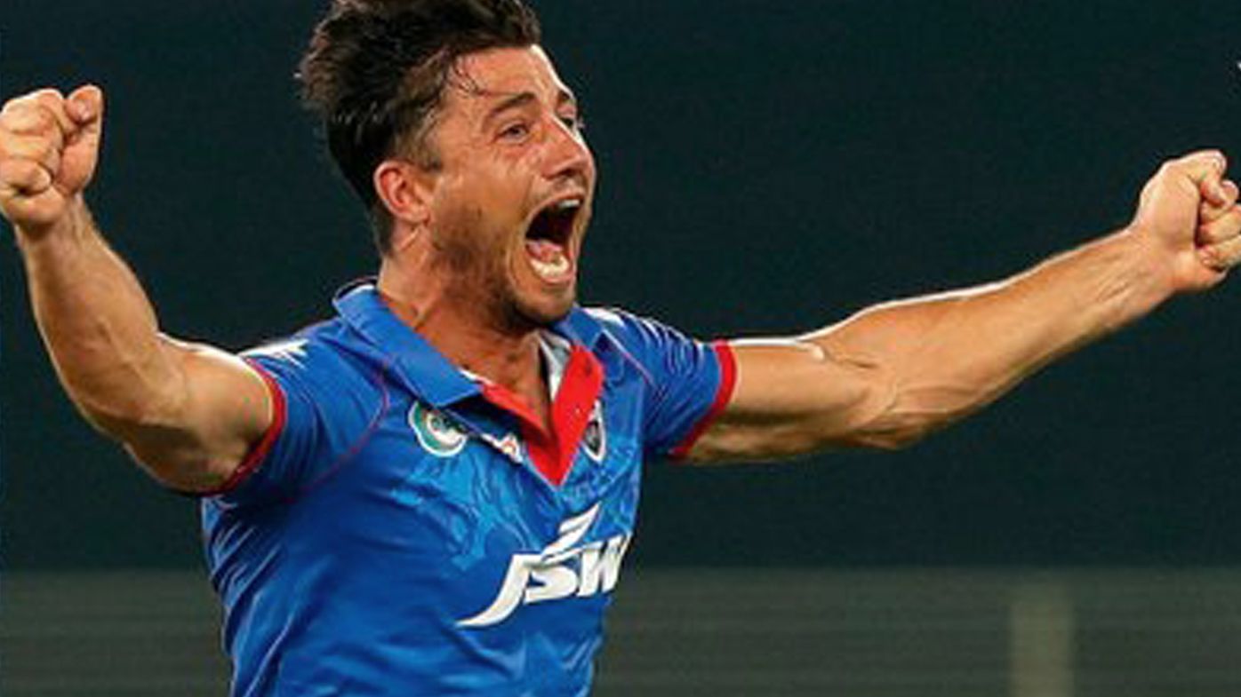Marcus Stoinis celebrates a wicket 