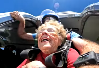 grandmother skydiving record following husbands death