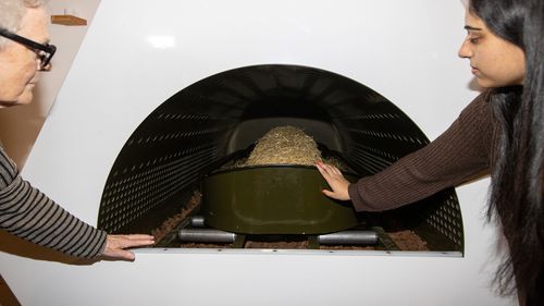 A human composting facility in the US, called Recompose.