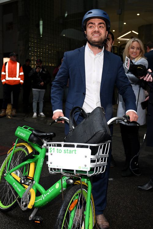 Former Federal Labor Senator Sam Dastyari could be fined after being photographed riding a share bike on the footpath yesterday.