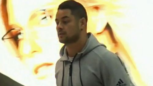 Jarryd Hayne arrives in Tel Aviv. (9NEWS)