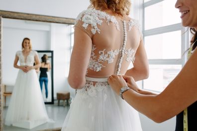 Wedding dress fitting