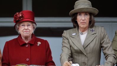 Queen Elizabeth II and Lady Celia Vestey attend day 4 'Gold Cup Day' of the Cheltenham Festival at Cheltenham Racecourse on March 13, 2009 in Cheltenham, England