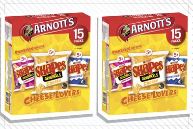 9PR: Arnott's Shapes Cheeselovers Variety Multipack, 15 Pack